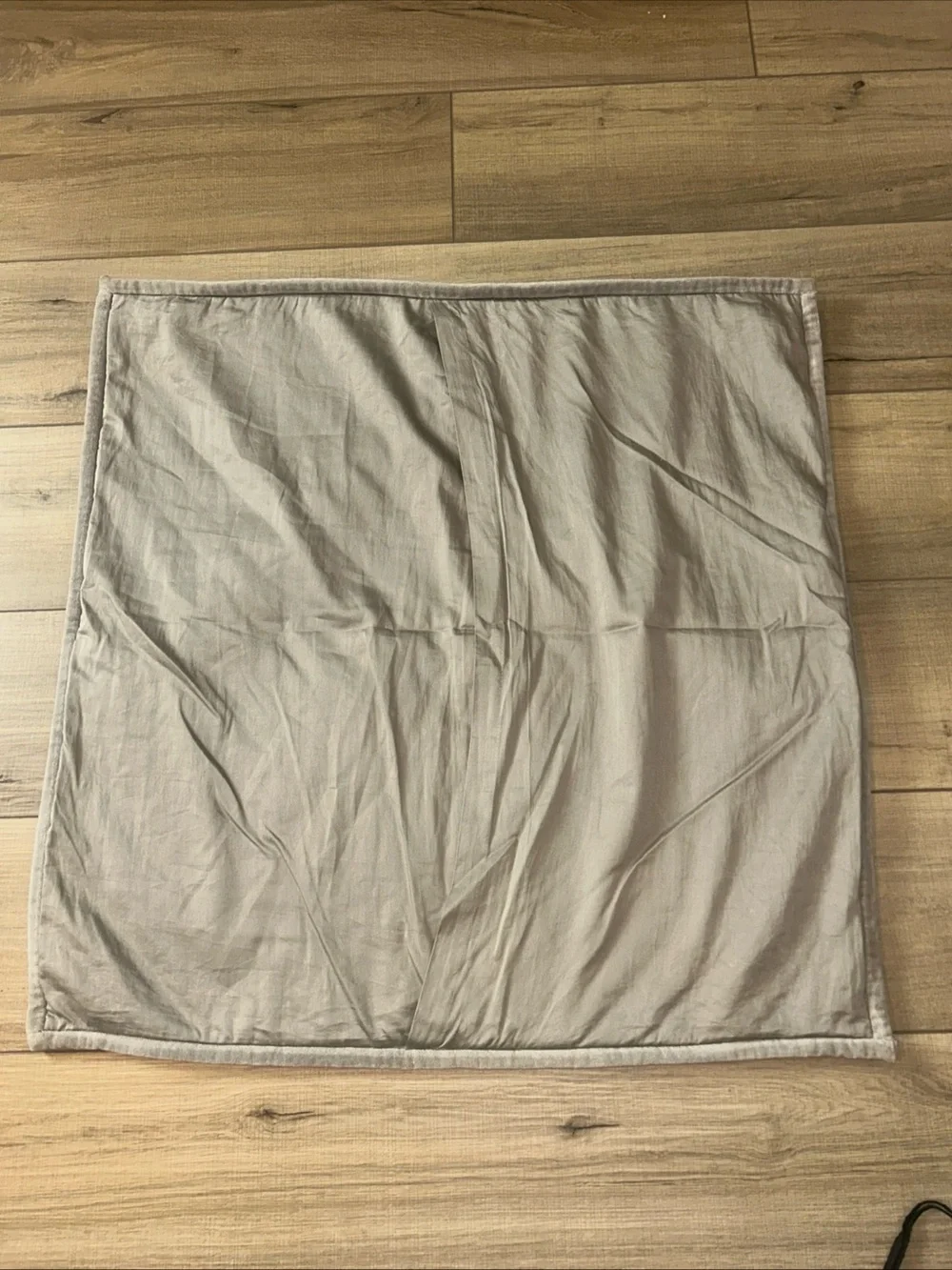 Restoration Hardware Square Quilted Velvet Pillow Sham Gray  25x25 Replacement
